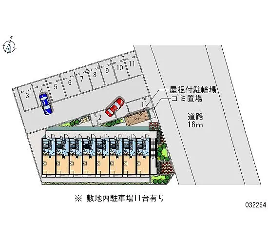 ★手数料０円★上尾市向山４丁目　月極駐車場（LP）